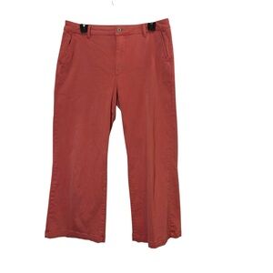 Cosmic Blue Love Women’s Wide Leg Cropped Rust Cotton Blend Pants sz 31